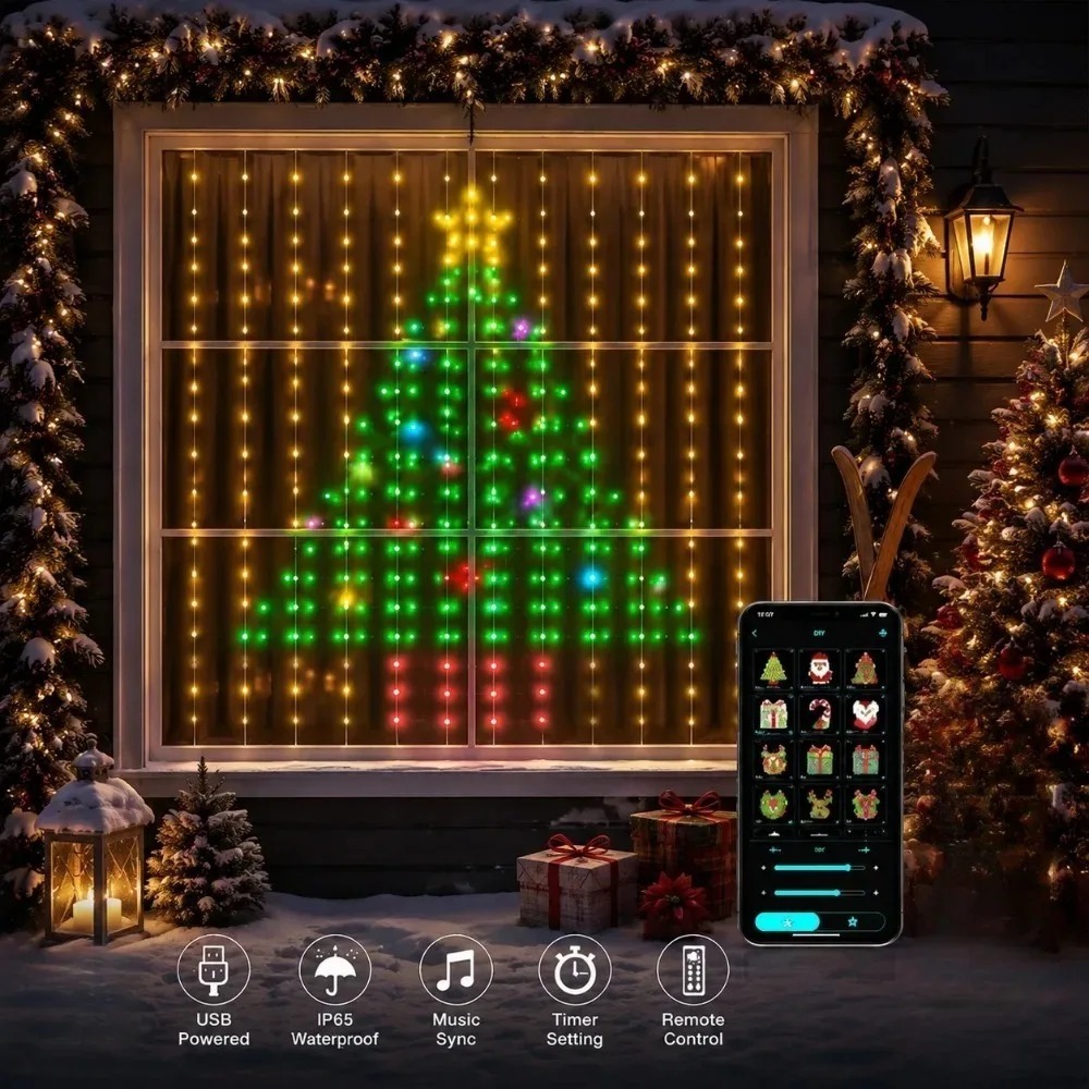 Smart Home Control - LED Pixel Curtain Lights Bluetooth APP