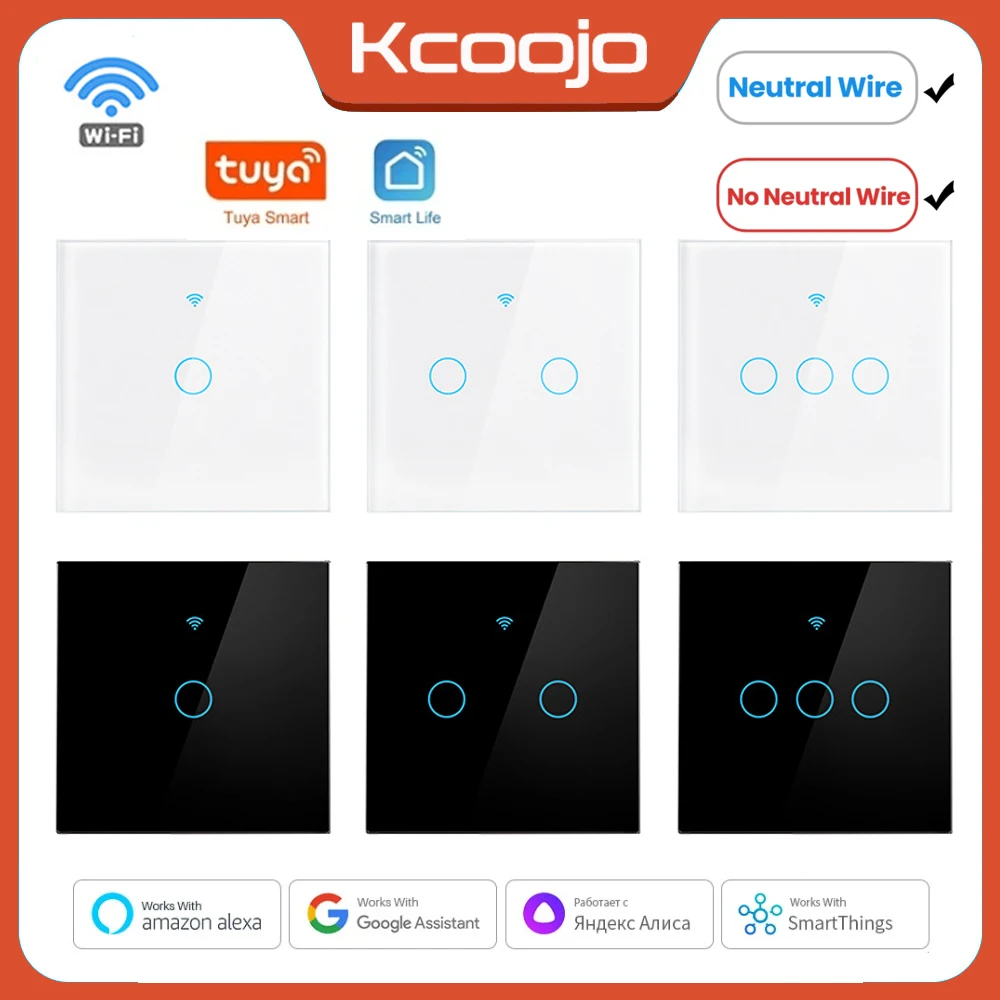 Smart Home System - Tuya Wifi EU Smart Switches 1/2/3/4Gang