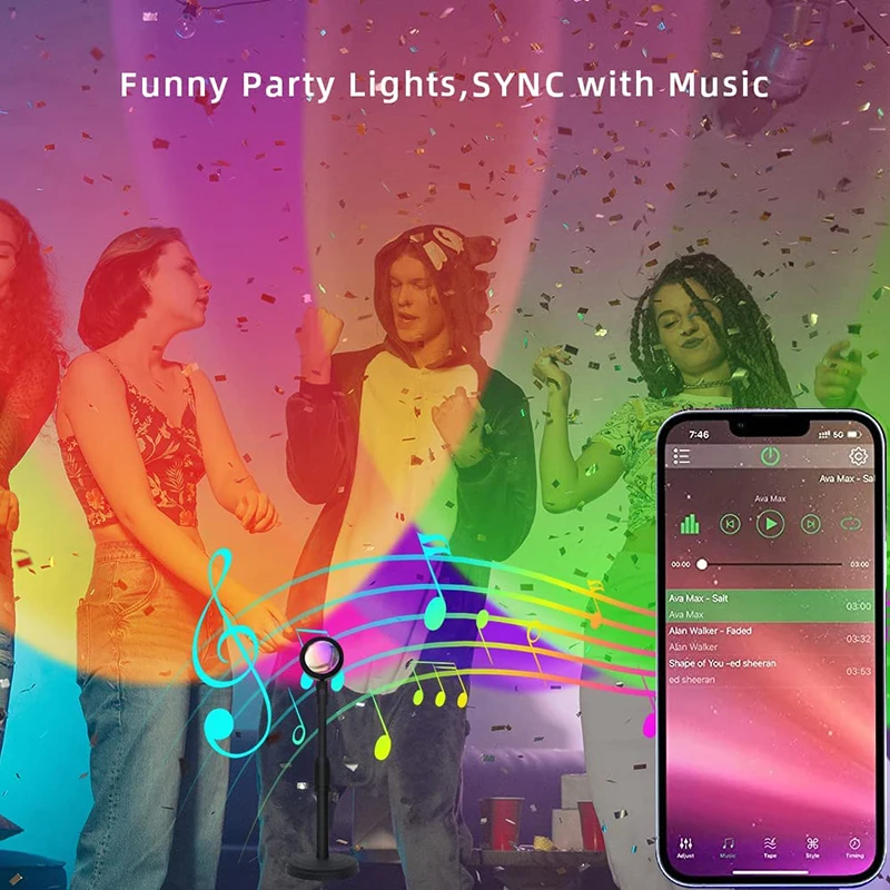 Smart LED Sunset Lamp Colorful - Smart Home Sistem review and price