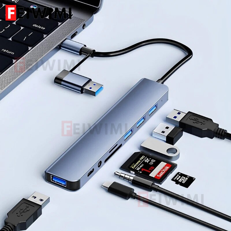 8 in 2 Port USB C Splitter USB - Smart Home Hub 2 review and price