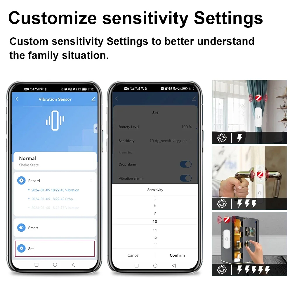 Smart ZigBee Vibration Sensor  - Smart Home Monitoring review and price