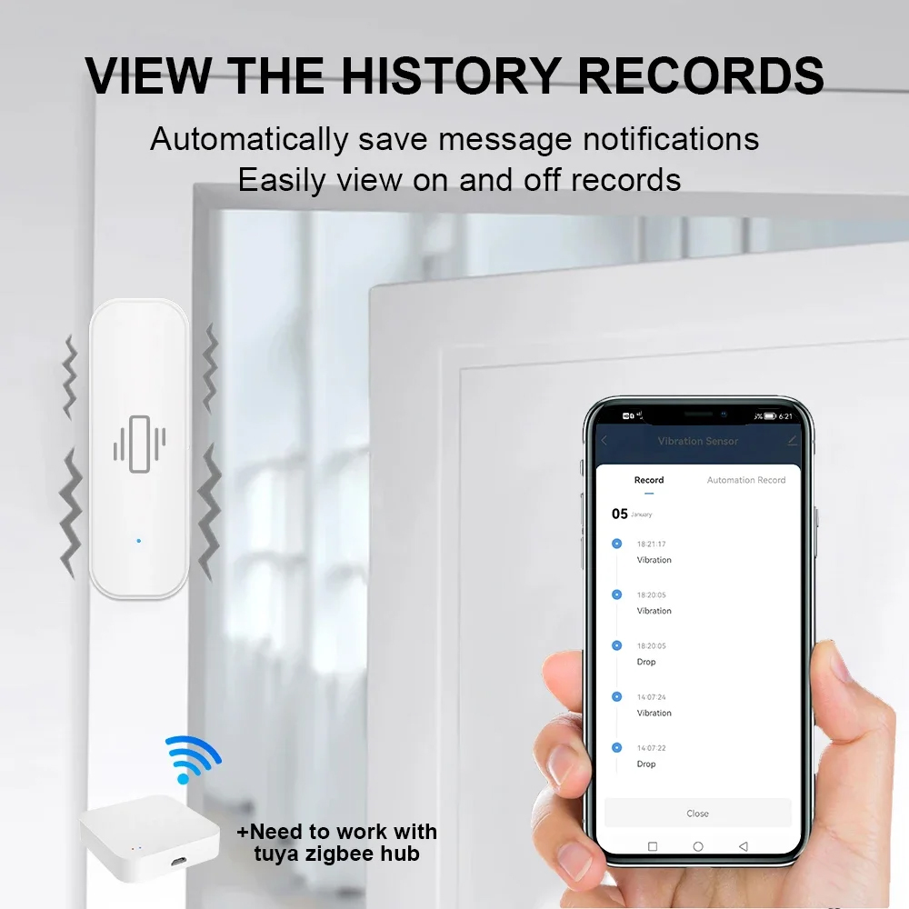 Smart ZigBee Vibration Sensor  - Smart Home Monitoring review and price