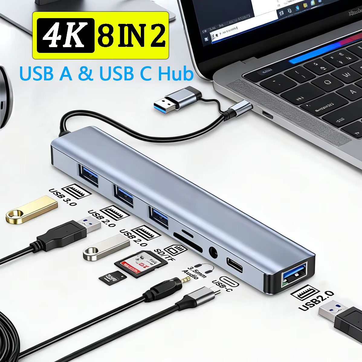8 In 2 USB C Hub Expander Mult - Smart Home Hub 2 review and price
