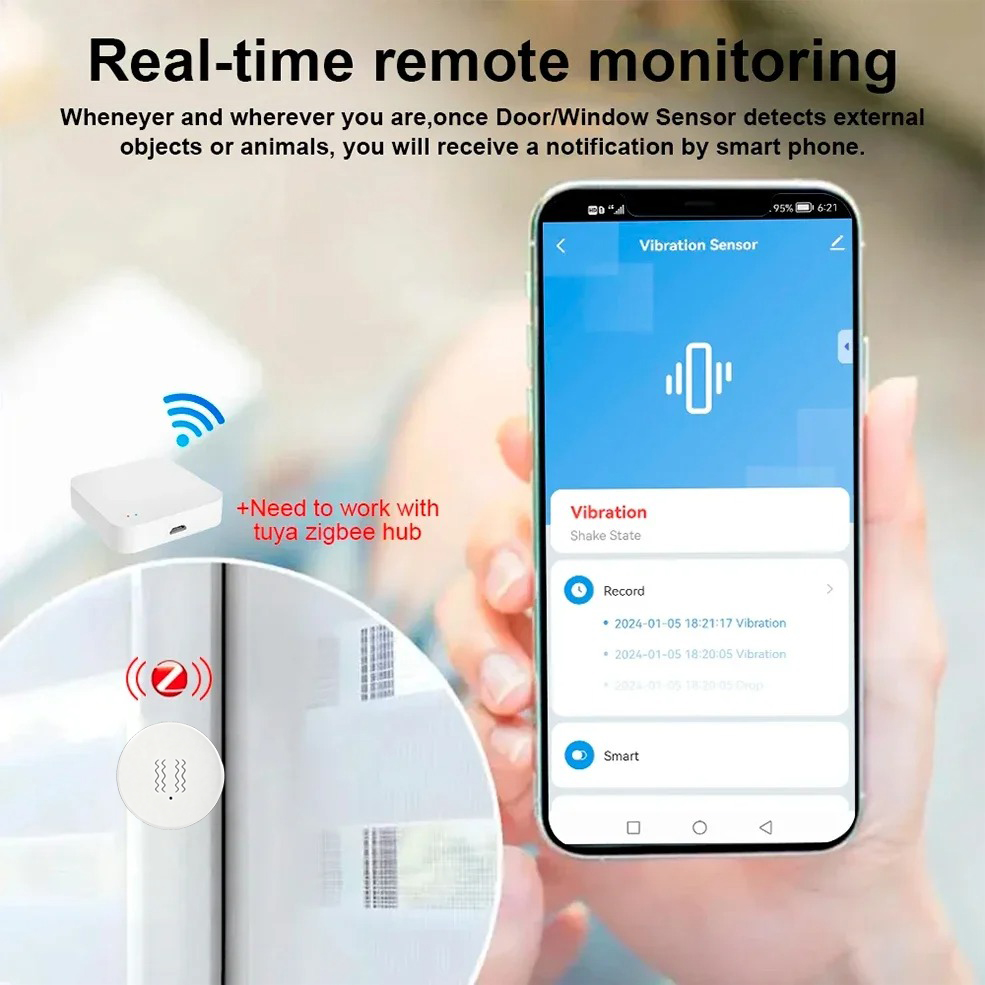 Tuya ZigBee Smart Vibration &  - Smart Home Monitoring review and price
